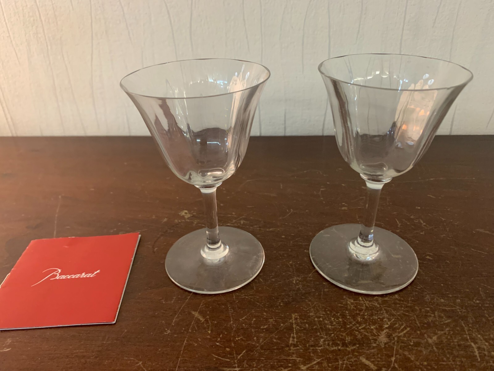 Lot Of 2 Porto Glasses In Baccarat Crystal (Price Of The Lot)