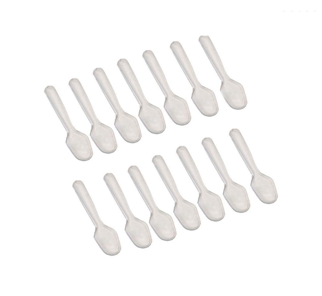500Pcs 3 Inch Clear Mini Plastic Spoons Disposable Tasting Spoon Transparent 
