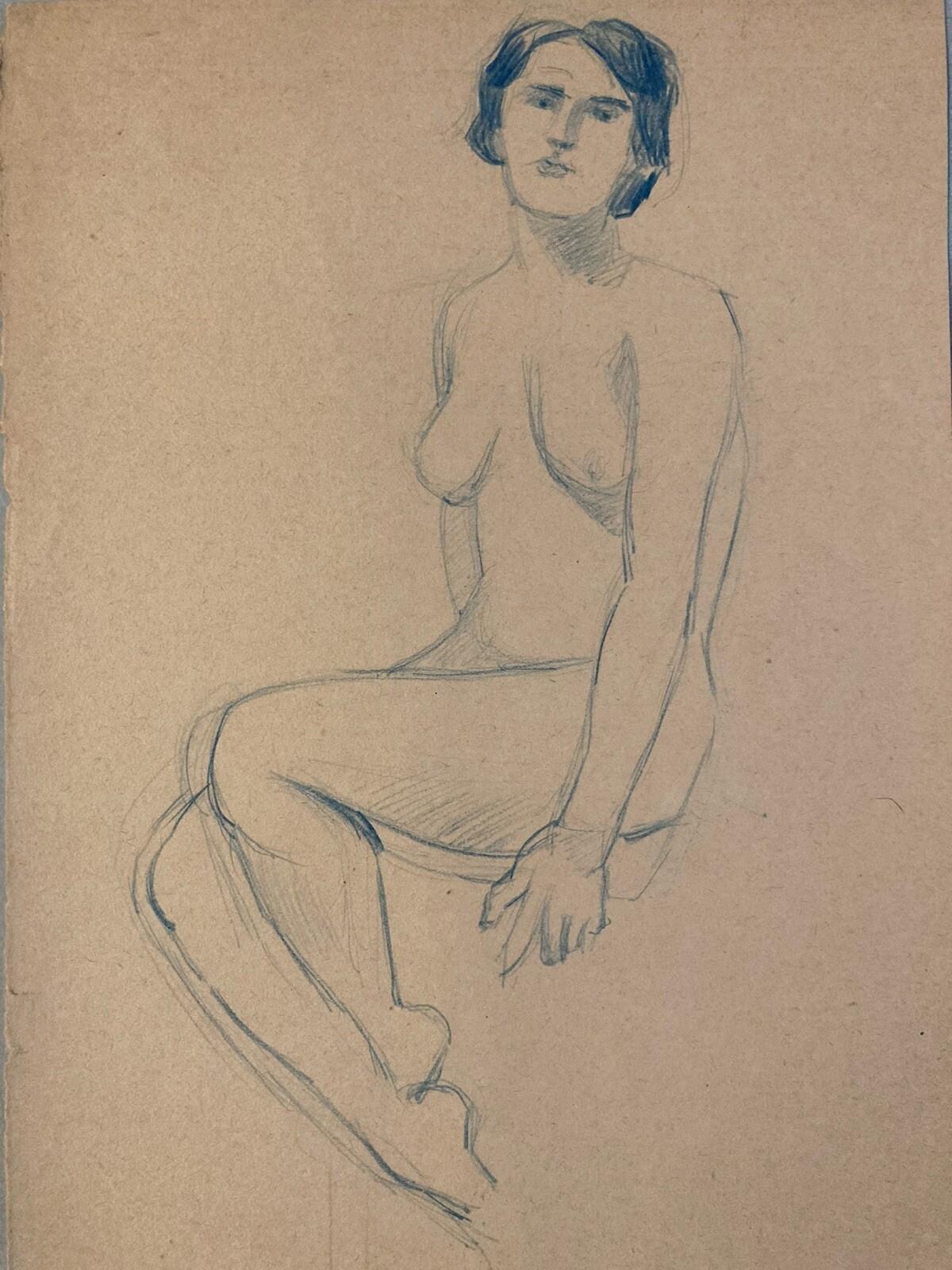 Dessin Alfred Leymarie Nu Nue Crayon Papier Femme Erotique 1910 At Déco Atelier