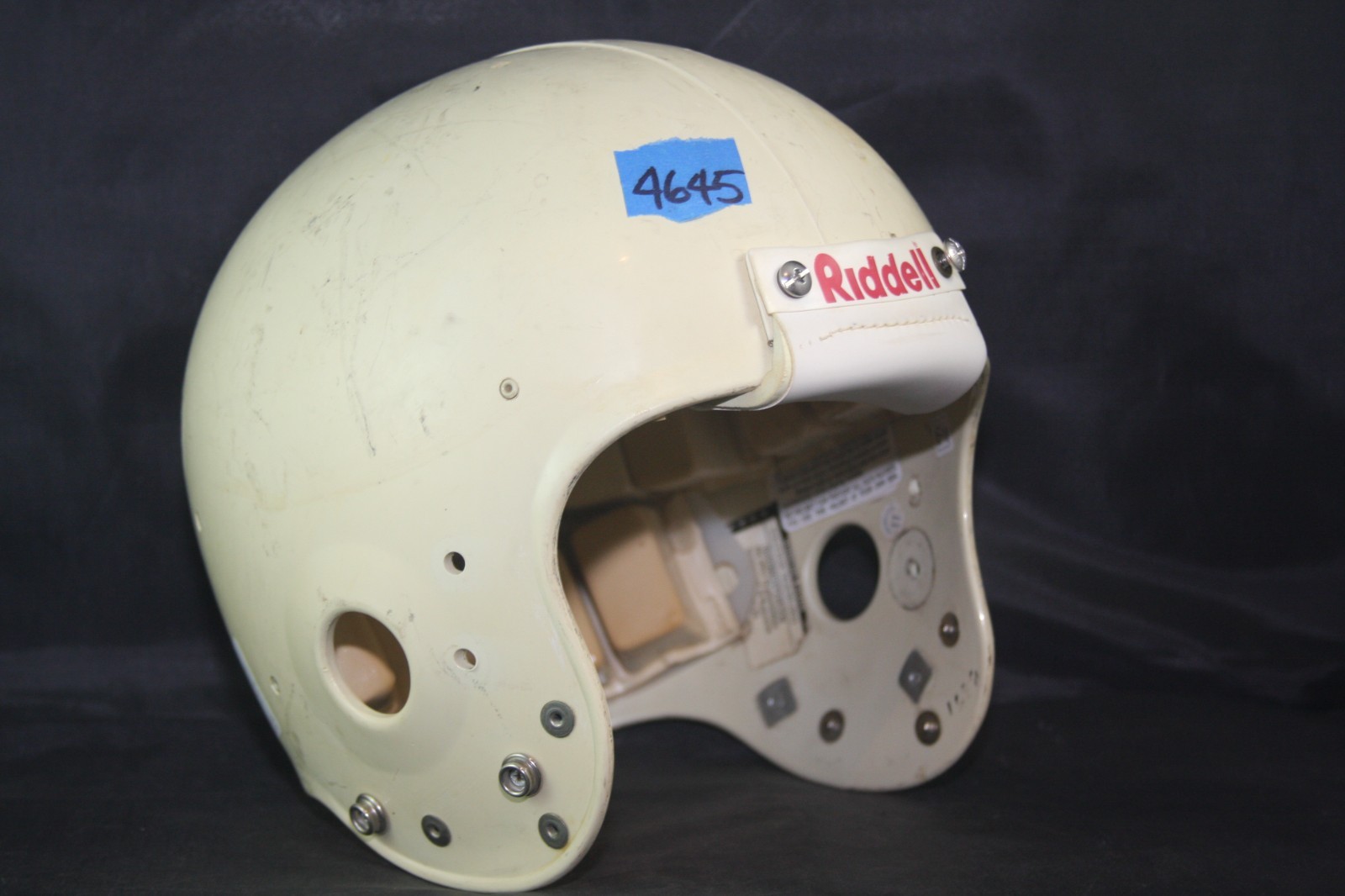 Vtg Riddell WD1 Game Used Adult Football Helmet worn White Bills Jets Dolphins P