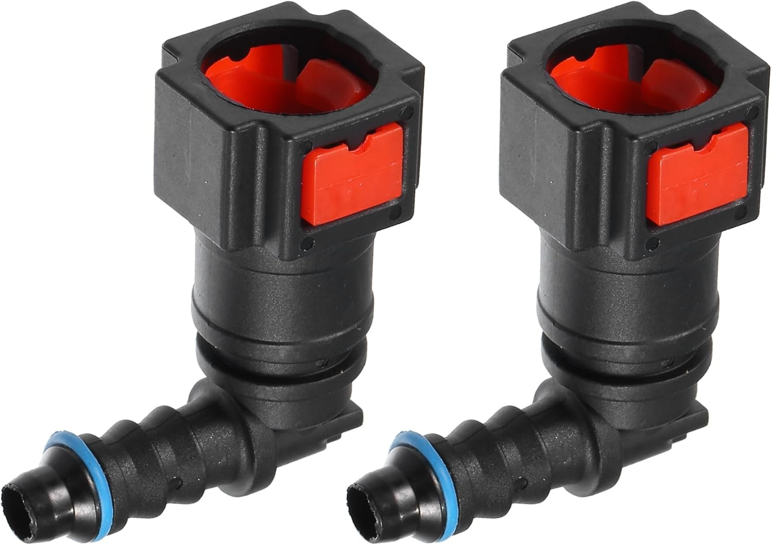 Fuel Line Hose Quick Release Connector 90 Degree 5/16" 7.89mm SAE to 1/4" 6mm Di