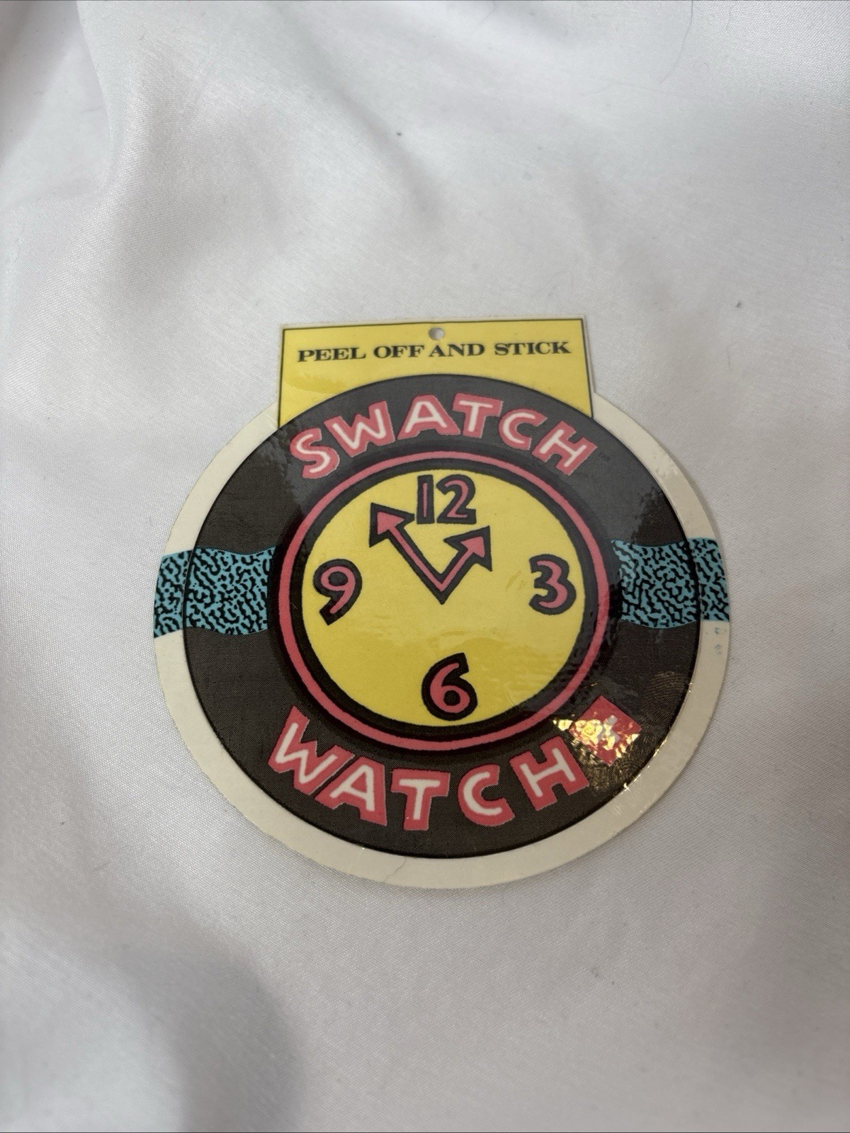 Vintage 80's Swatch Watch Funwear Sticker Peel And Stick Rare Promo Label Ad