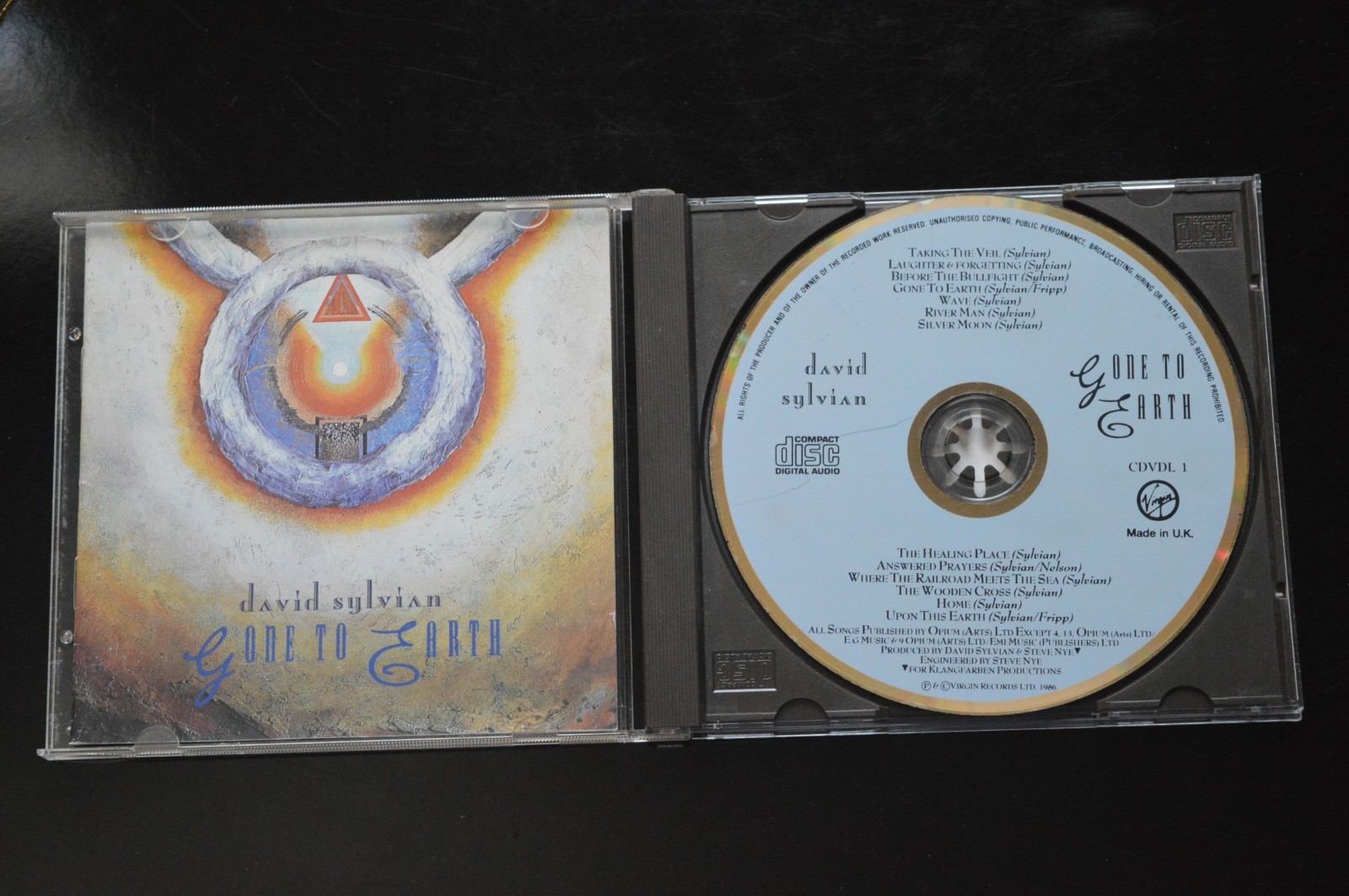 David Sylvian Gone To Earth CD Virgin Blue Face UK Pressing