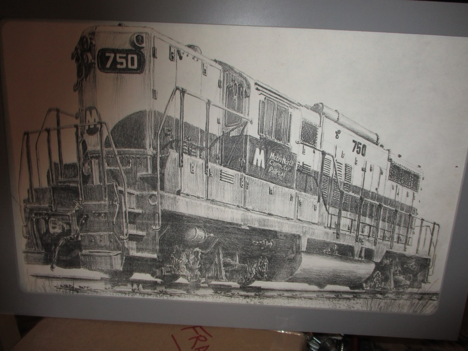 METRO NORTH COMPUTER RAILROAD DIESEL ENGINE Print Poster 18" X 12"~NICE!