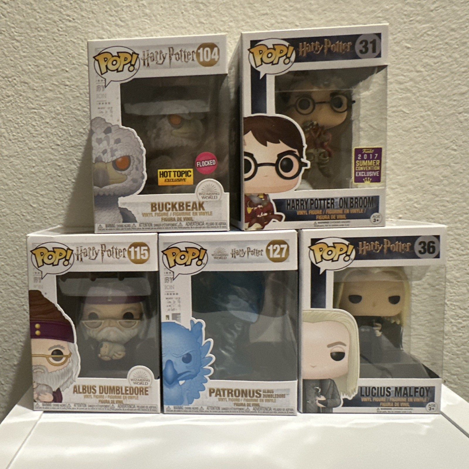 Funko Harry Potter Figurines: Buckbeak, Patronus, Dumbledore, Harry, Lucius