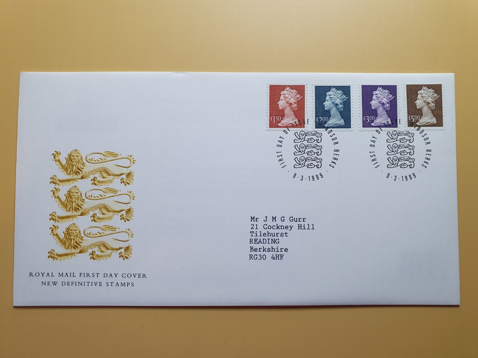 FDC - 1999 - HIGH VALUE DEFINITIVE FIRST DAY COVER - WINDSOR CANCEL #3060