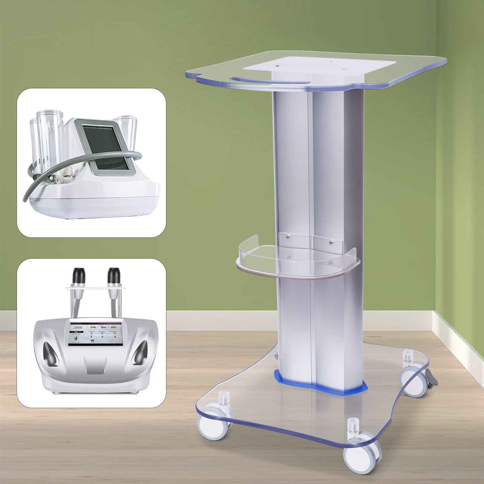 Rolling Trolley Cart Beauty Salon SPA Storage Equipment Machine Organizer Stand