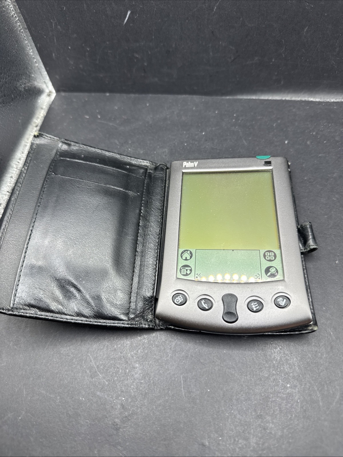 Vintage Palm V Handheld Organizer  And Case Untested For Parts AS-is