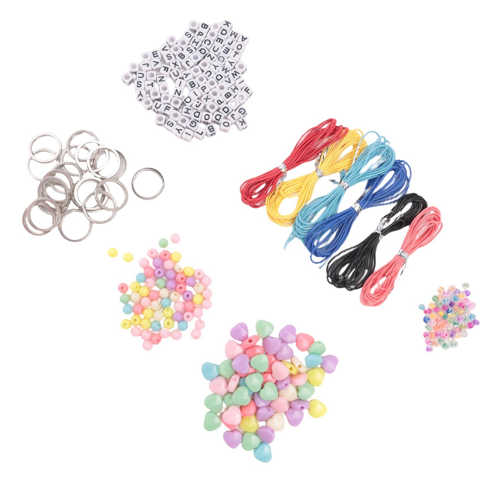 286Pcs DIY Keychain Making Craft Kits,Beads for Jewelry Making Set Supplies2349