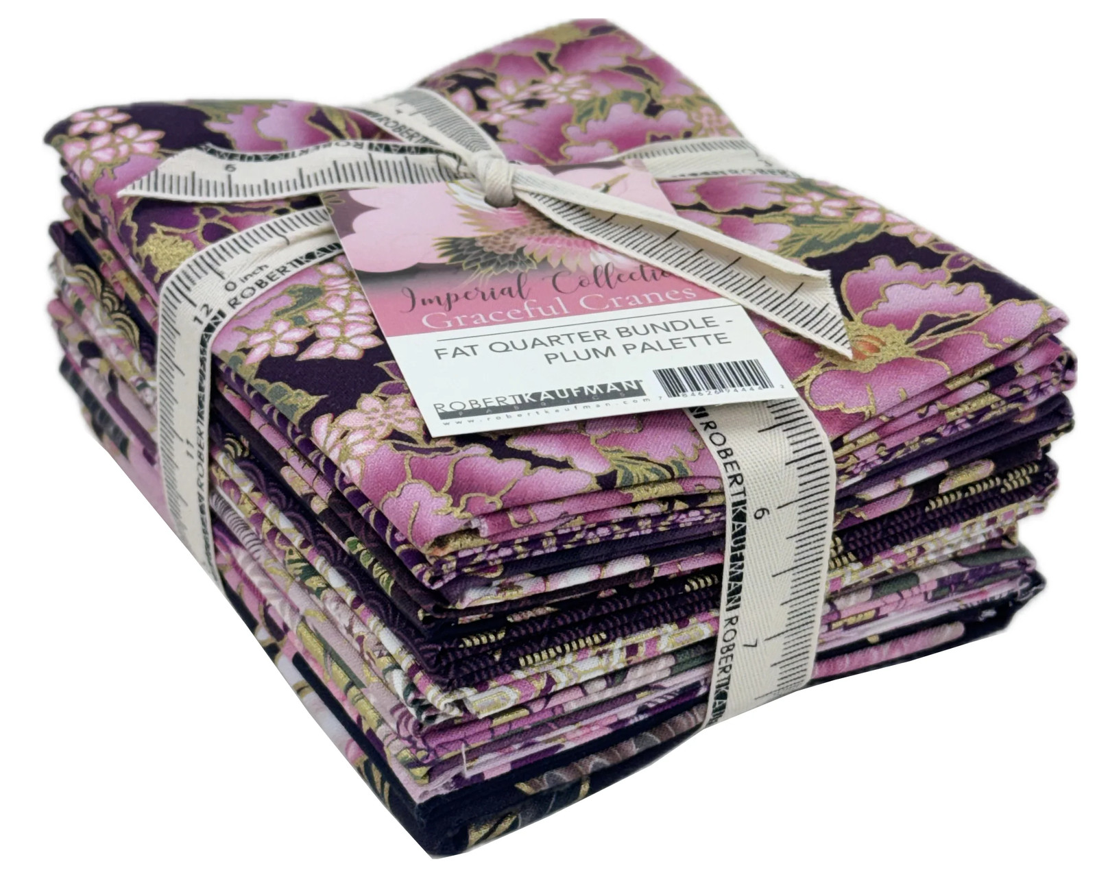 KAUFMAN - Imperial Collection Graceful Cranes Fat Quarter 12 pcs by Studio RK -