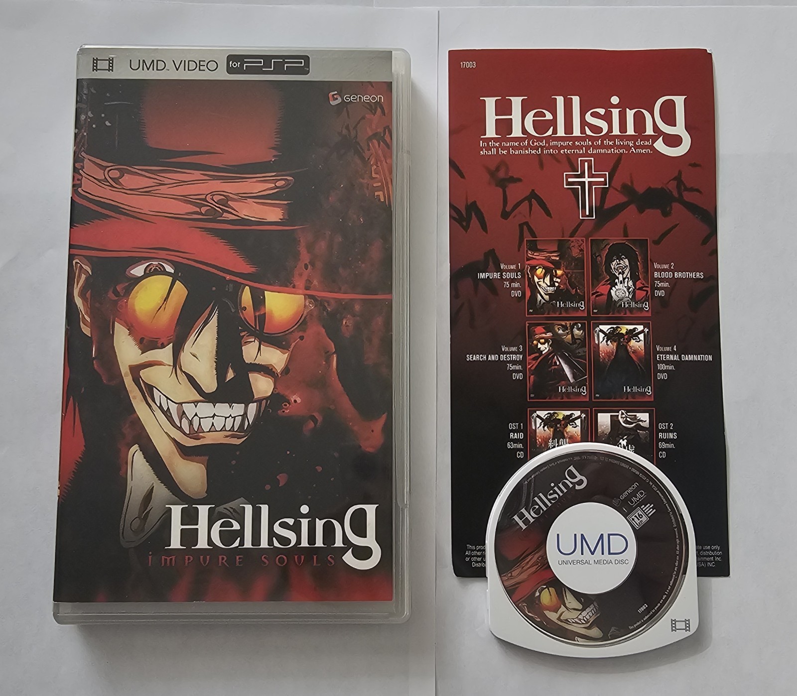 Hellsing Vol 1 Impure Souls (Sony PSP UMD Video) RARE - Tested