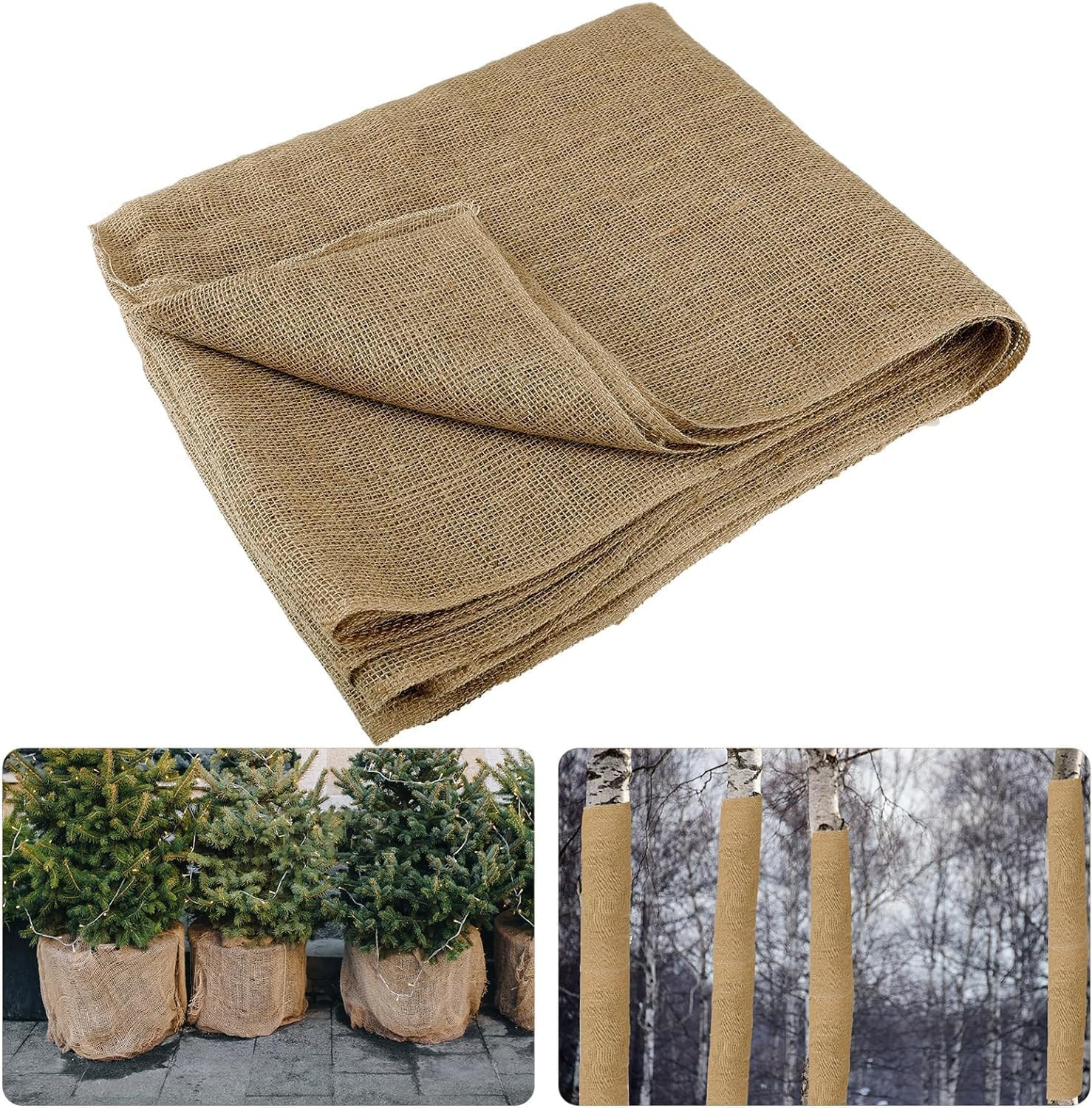 40" X 15 Feet Gardening Burlap Fabric - Multipurpose Natural Burlap Fabric, High