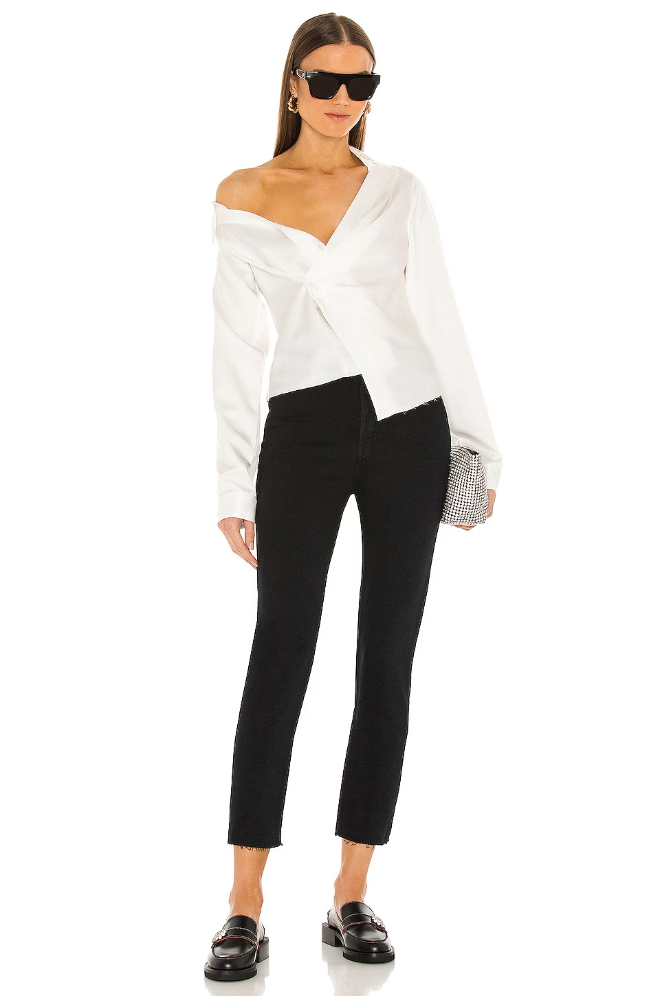 Re/Done Originals 90’s High Rise Ankle Crop Jeans Jet Blue Black Size 26