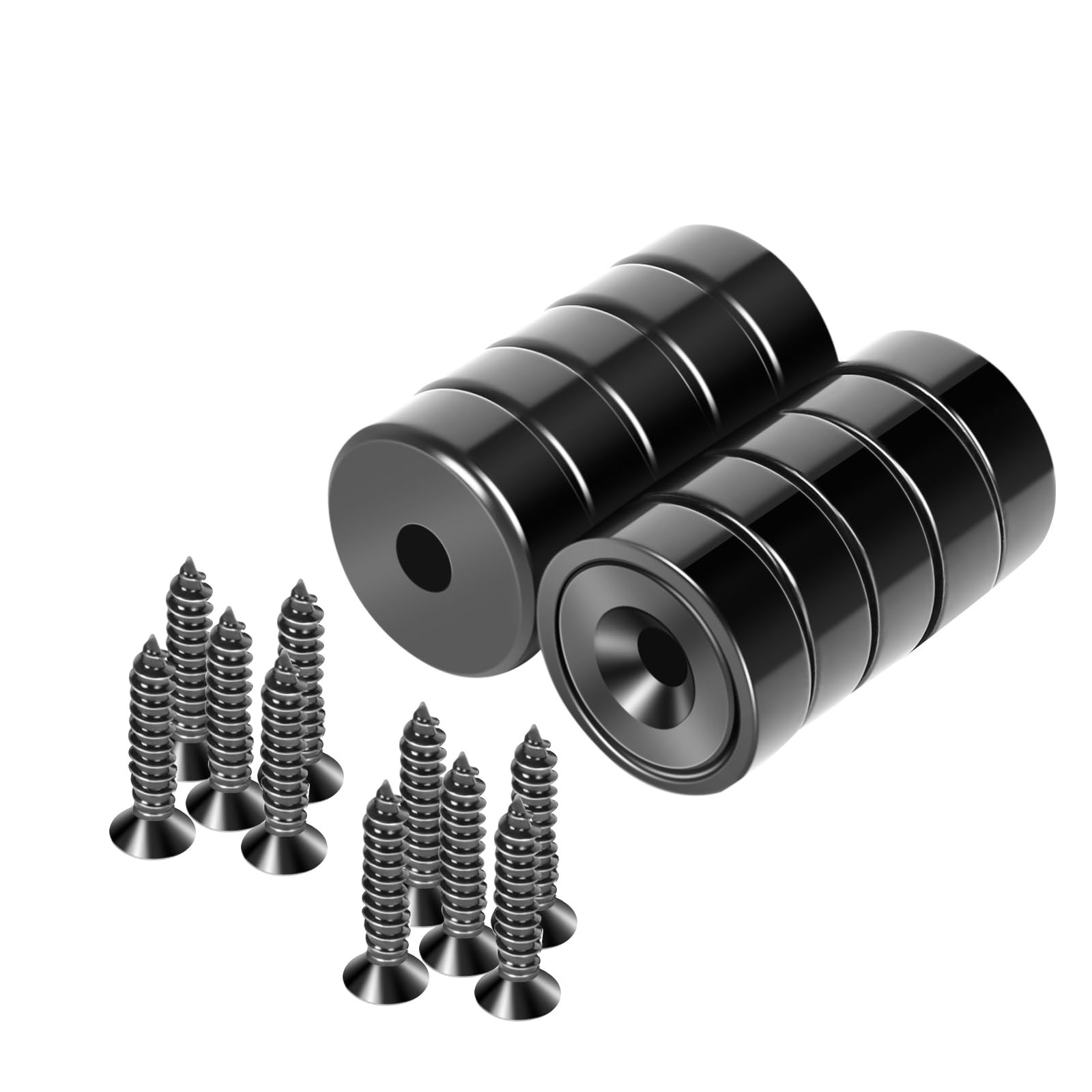 Neosmuk Magnets with Screws,22lbs+ Heavy Duty Rare Earth Neodymium Mounting M...