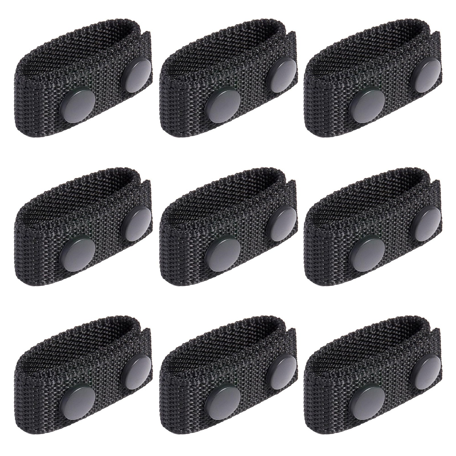 Mihoutal 9 Pcs Belt Keepers for Duty Belt, Black Nylon Keepers, 2 inch, 