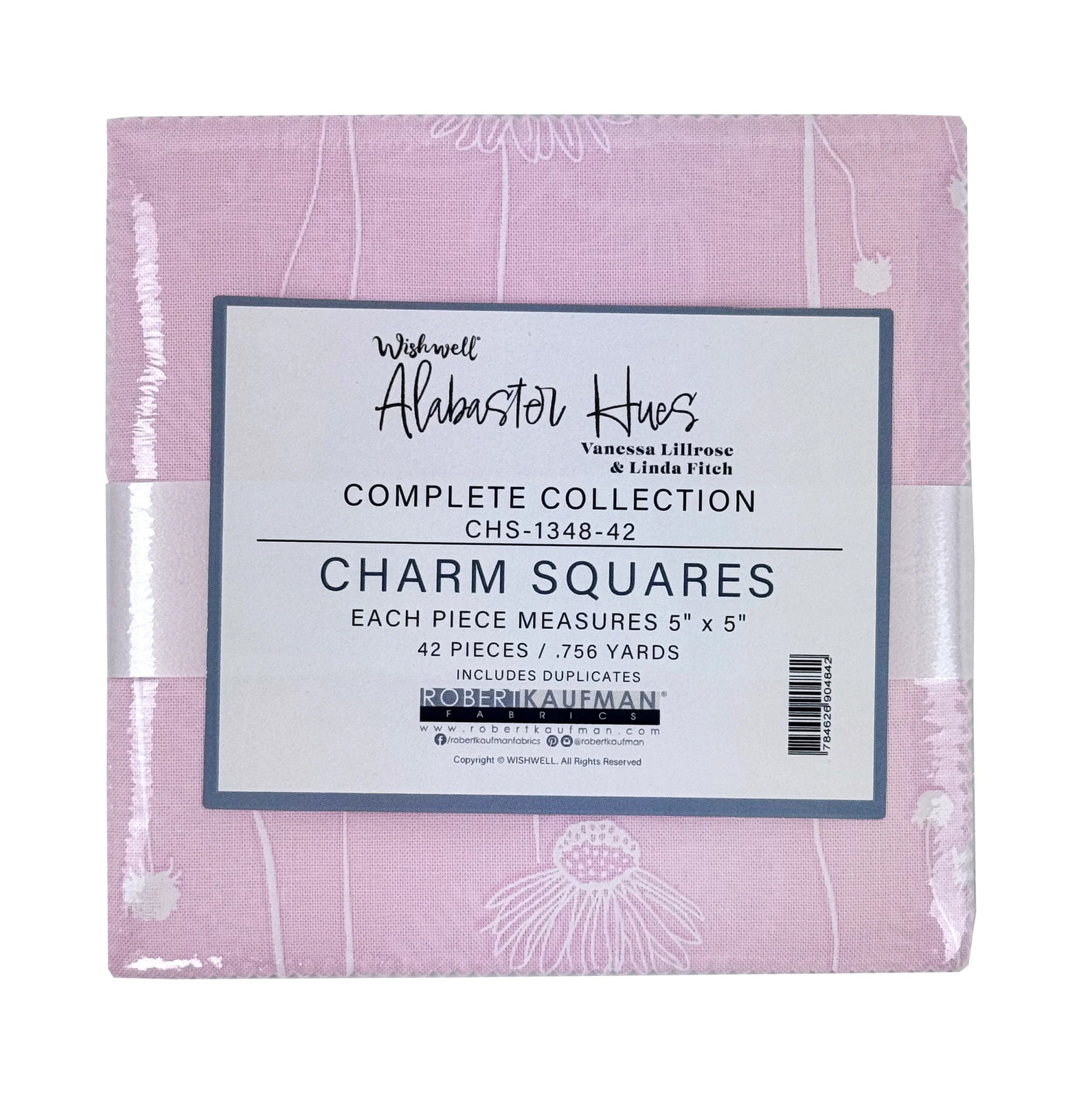 Kaufman - Alabaster Hues 5 Inch Charm Squares by Vanessa Lillrose & Linda Fitch