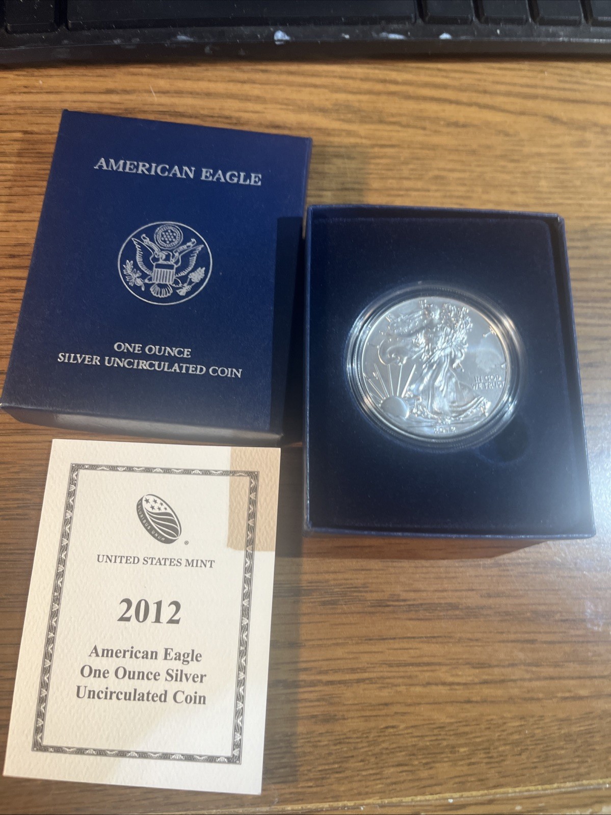 2012 W Burnished American Silver Eagle US Mint in OGP, Free Shipping