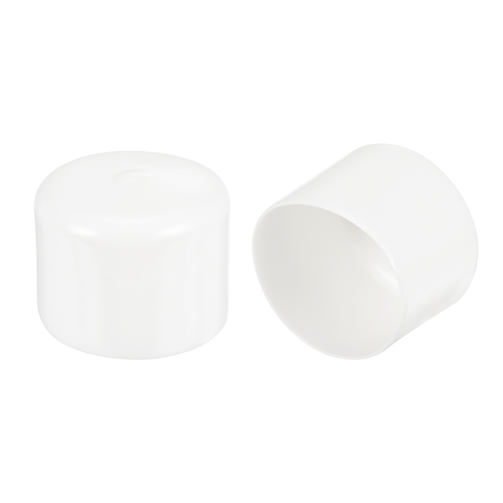 5Pcs White 59mm Rubber End Caps Round Vinyl Plug Insert Rubber Flexible