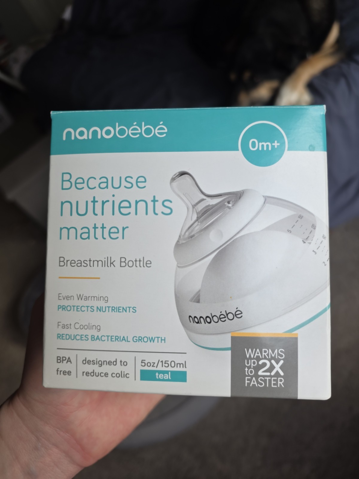 Baby Nanobebe Breastmilk Bottles 0m+ Newborn Stage 1 5oz/150ml White 1 Pack