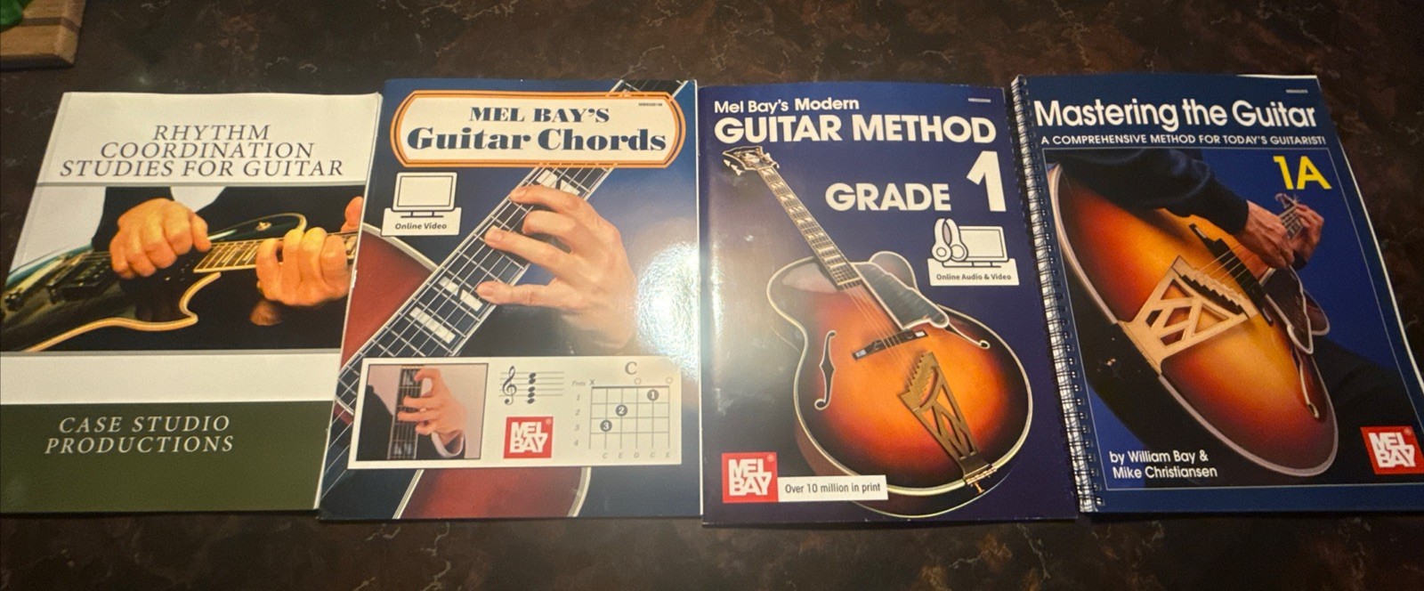 Guitar Instructional Books Set of 4 Various Titles Mel Bay Case Studios Lot