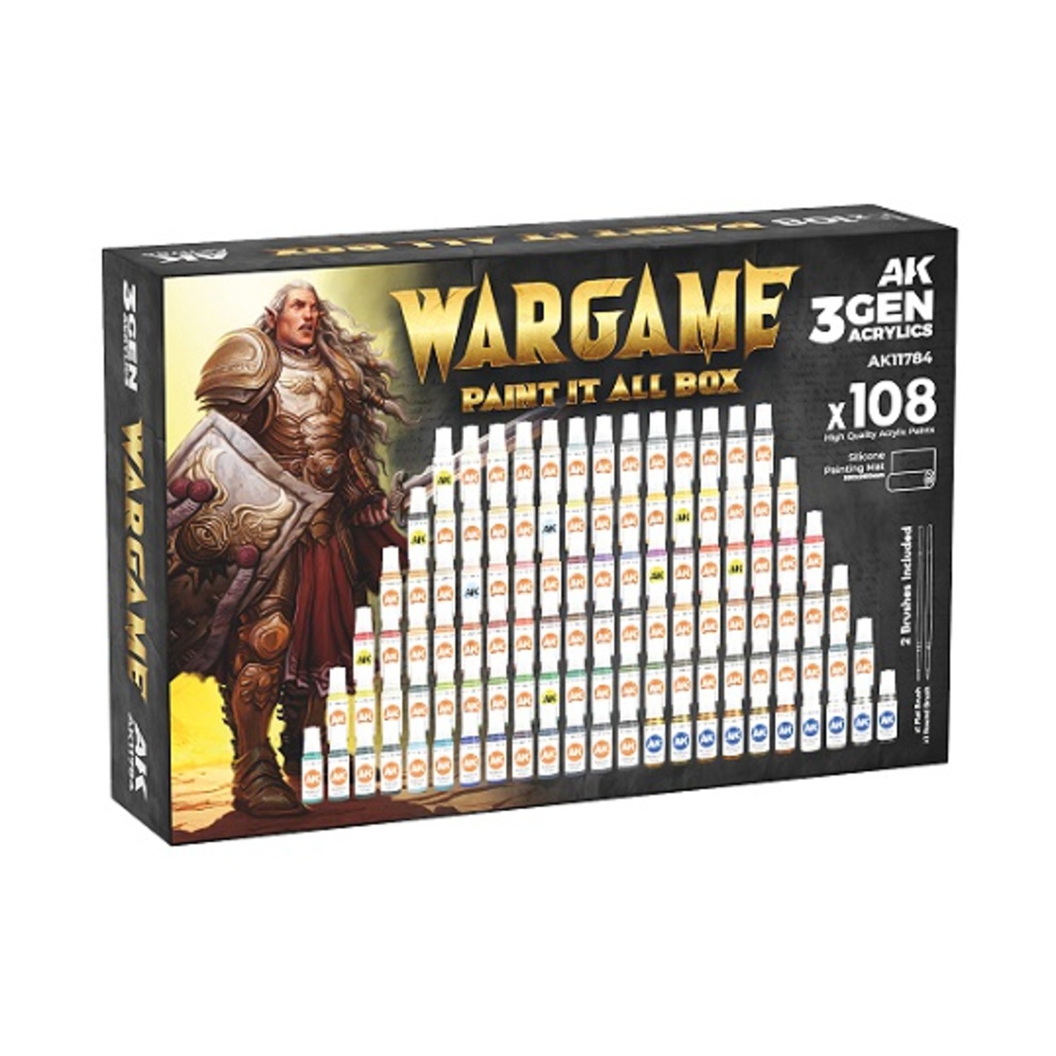 AK Paint Wargame - Paint It All Box (108 Colors) SW (New)
