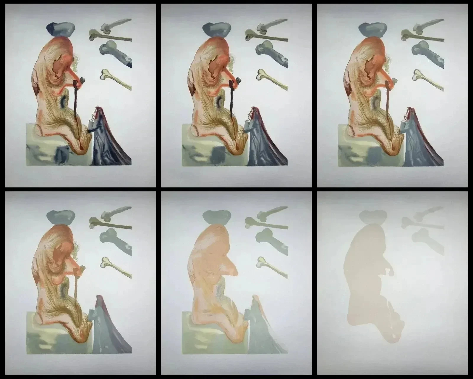 Salvador DALI : Enfer 18, 6 GRAVURES Originales, Divine Comédie , 1960