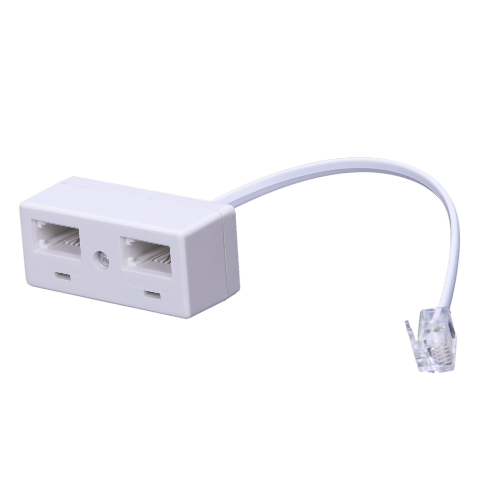 2X RJ11 Plug to Dual UK BT Telephone Socket Convertor E7R19952