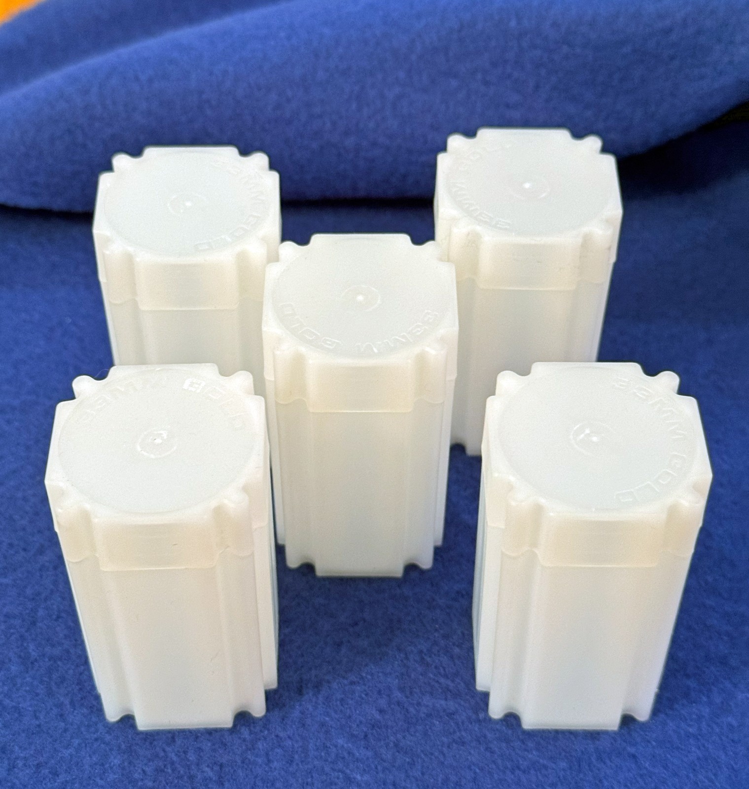 Lot of 5 Square Coin Safe Tubes for Gold Eagle / Buffalo - T-33-AGE - Size 33 mm