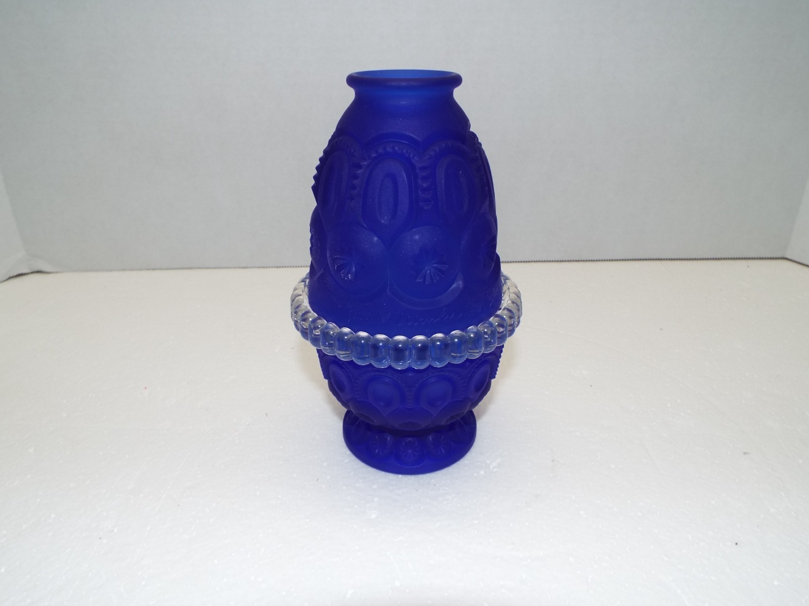 Weishar Moon & Star Cobalt Blue Frosted Glass Fairy Lite