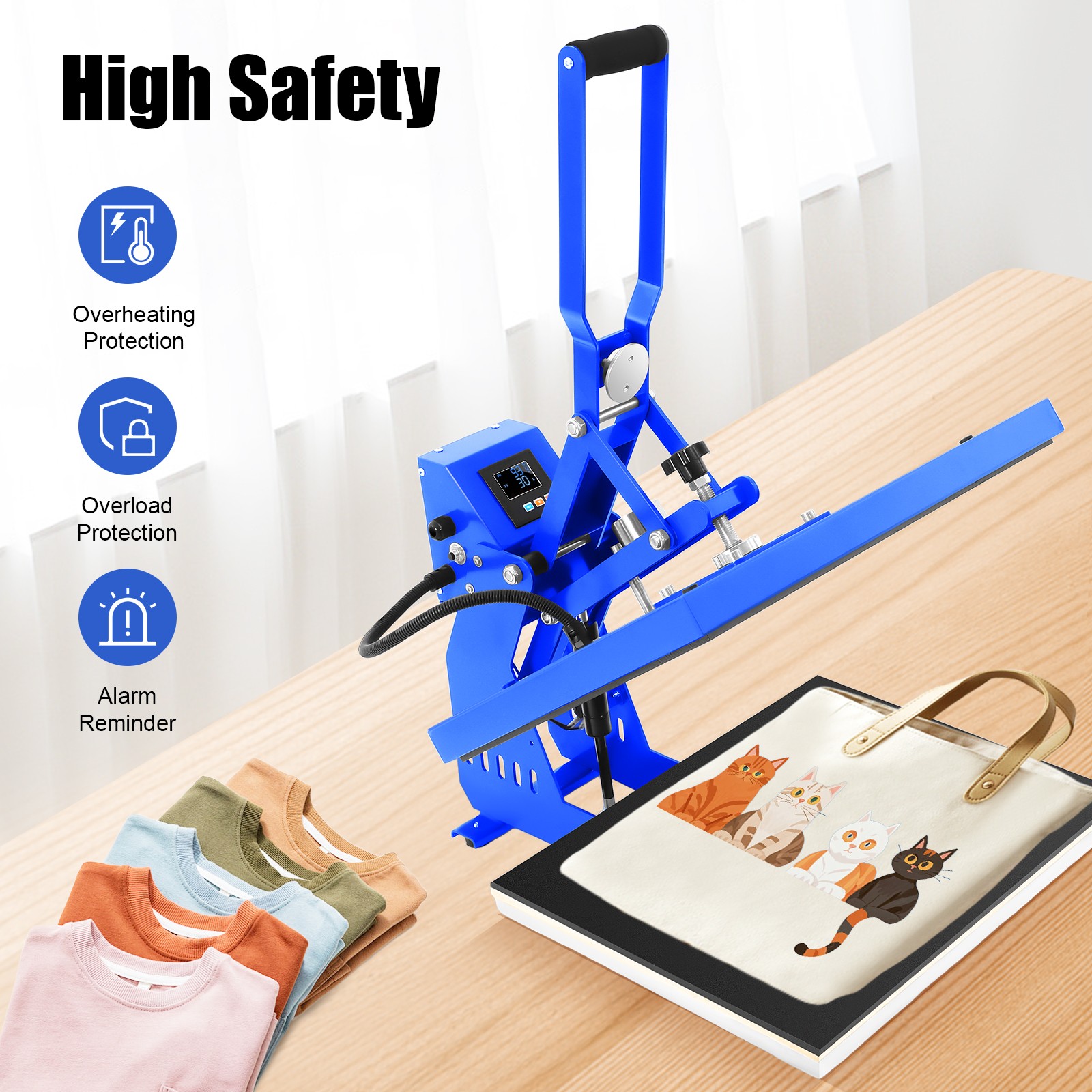 1600w Semi-automatic Heat Press Machine For T Shirt Electric Hot Press Machine