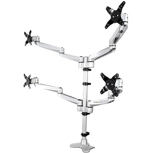 StarTech Full Motion 4 Arm Up to 27" Desk Monitor Mount ARMQUADPS