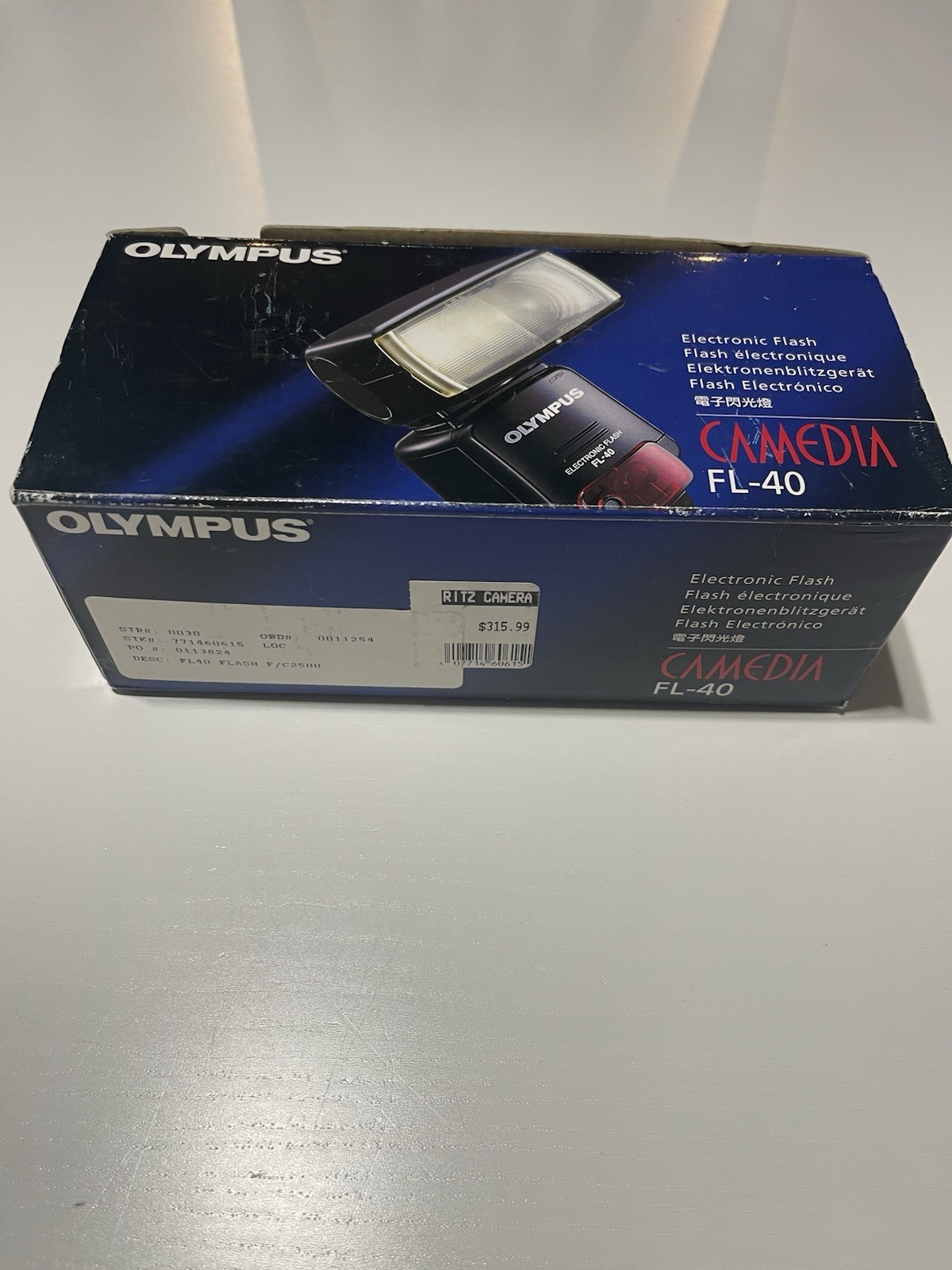Olympus FL-40 Electronic Camera Flash Unit New In Box