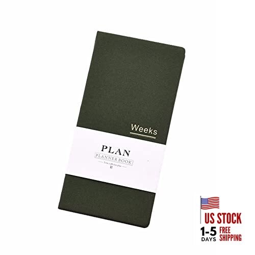 Undated Pocket Weekly Planner Schedule Organizer A6 undated planner Green
