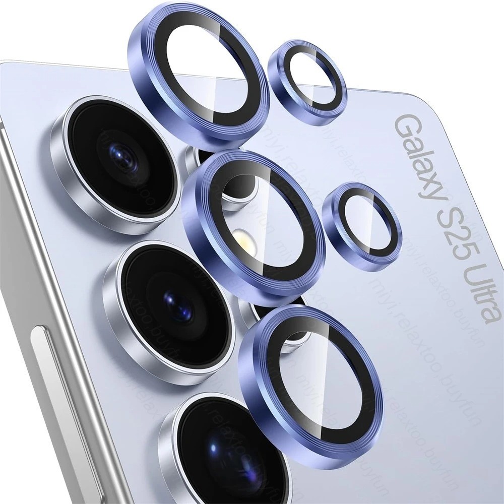 Metal Ring Camera Lens Protector for Samsung S26 S25 Ultra S25+ S26+ Glass
