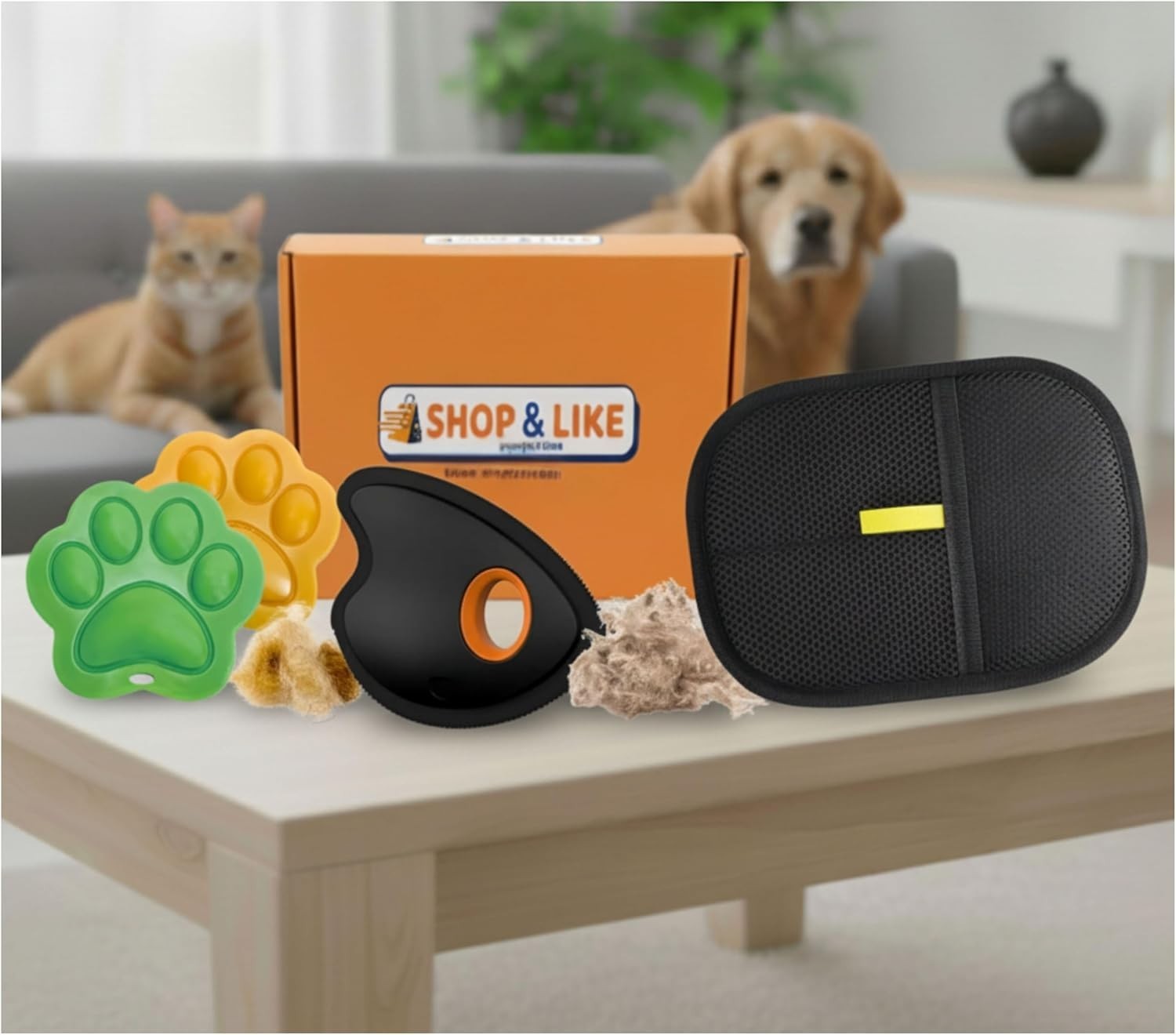 3-IN-1 PET HAIR REMOVAL TOOL LINT REMOVER FOR CAR INTERIOR & FURNITURE DETAILING