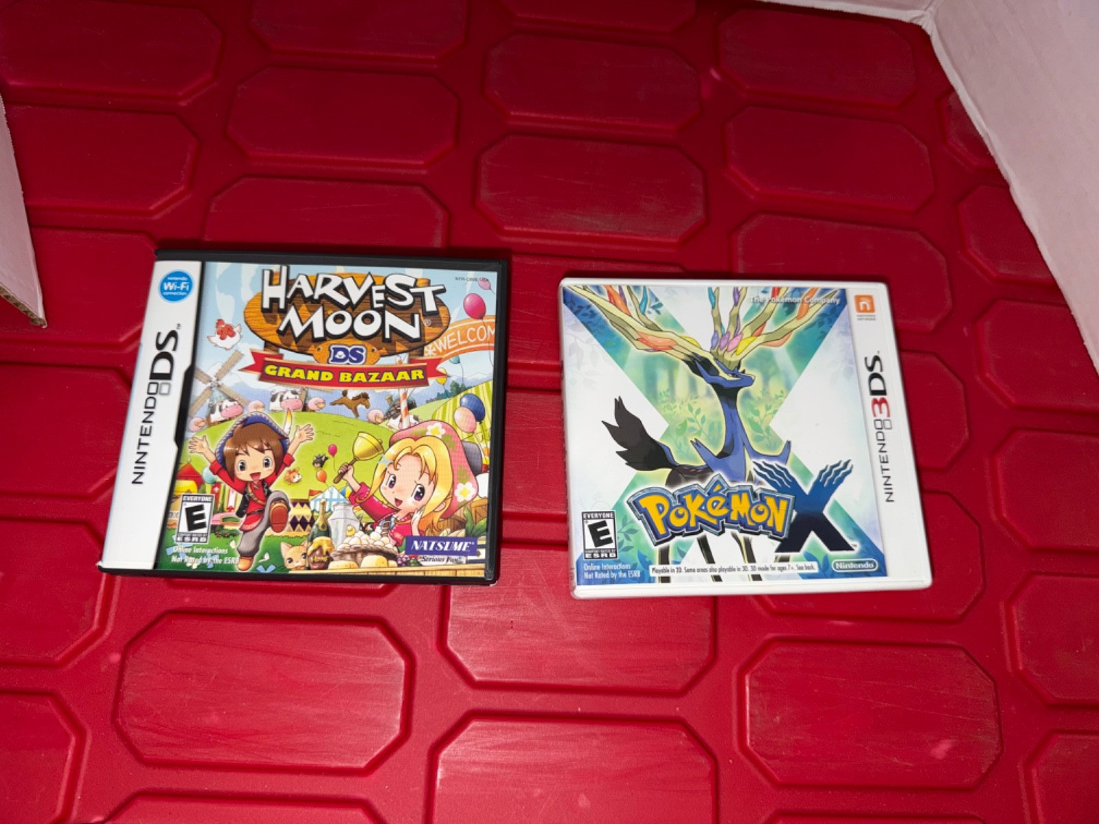 LOT 2x Pokemon X & Harvest Moon 3DS CASES & Manual - NO GAMES INCLUDED