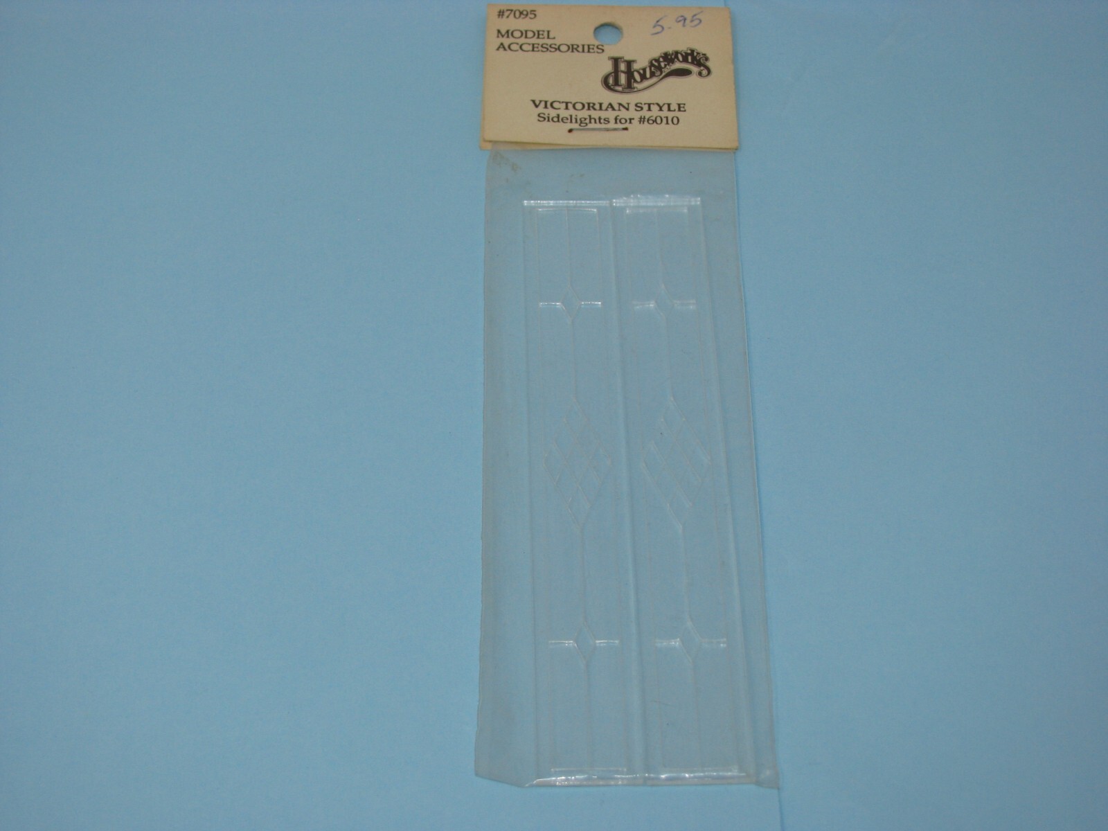 Dollhouse Sidelights for Exterior Front Door  Etched Victorian Style 1:12 Scale