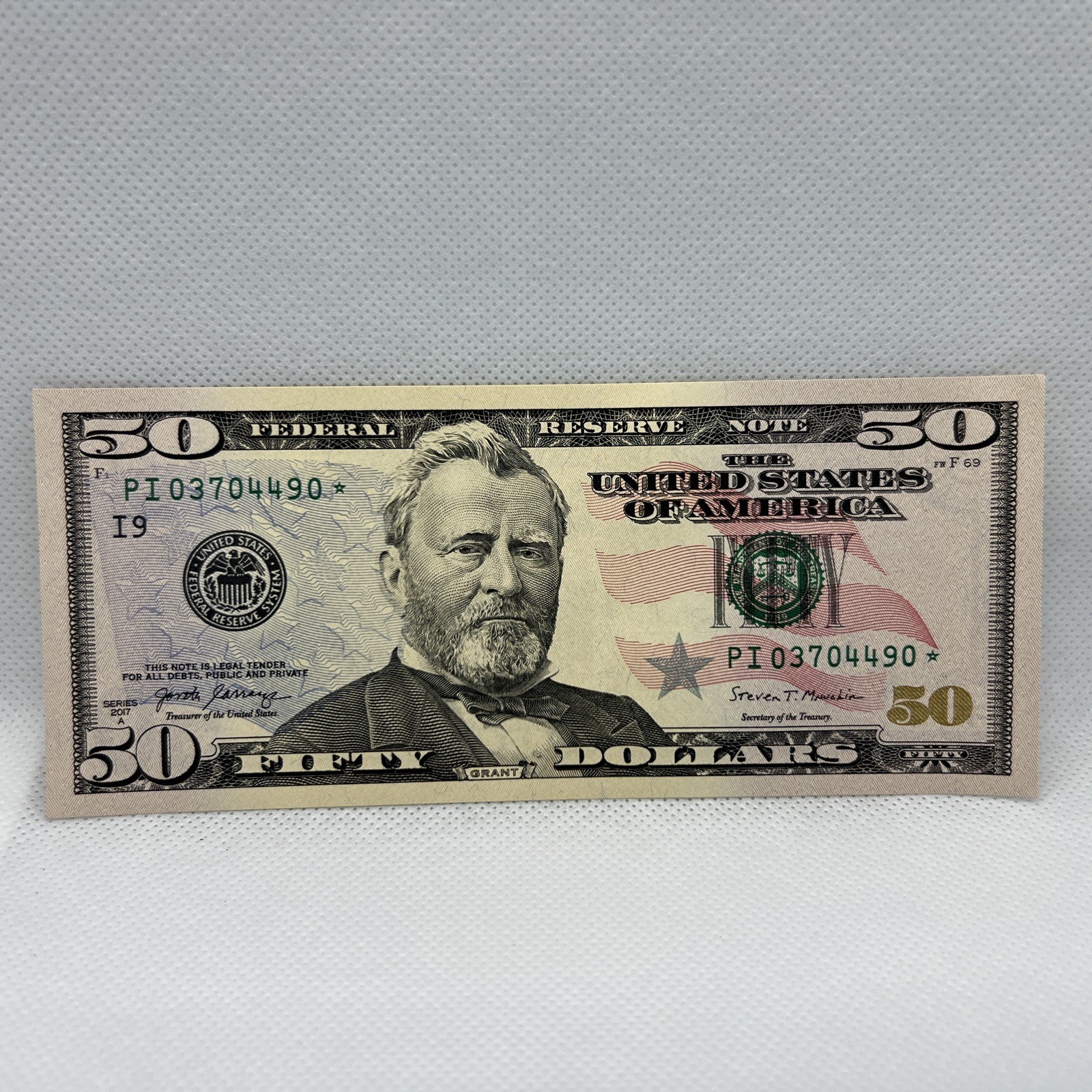 Series 2017A US Fifty Dollar Bill Star Note $50 Minneapolis PI 03704490* (UNC)