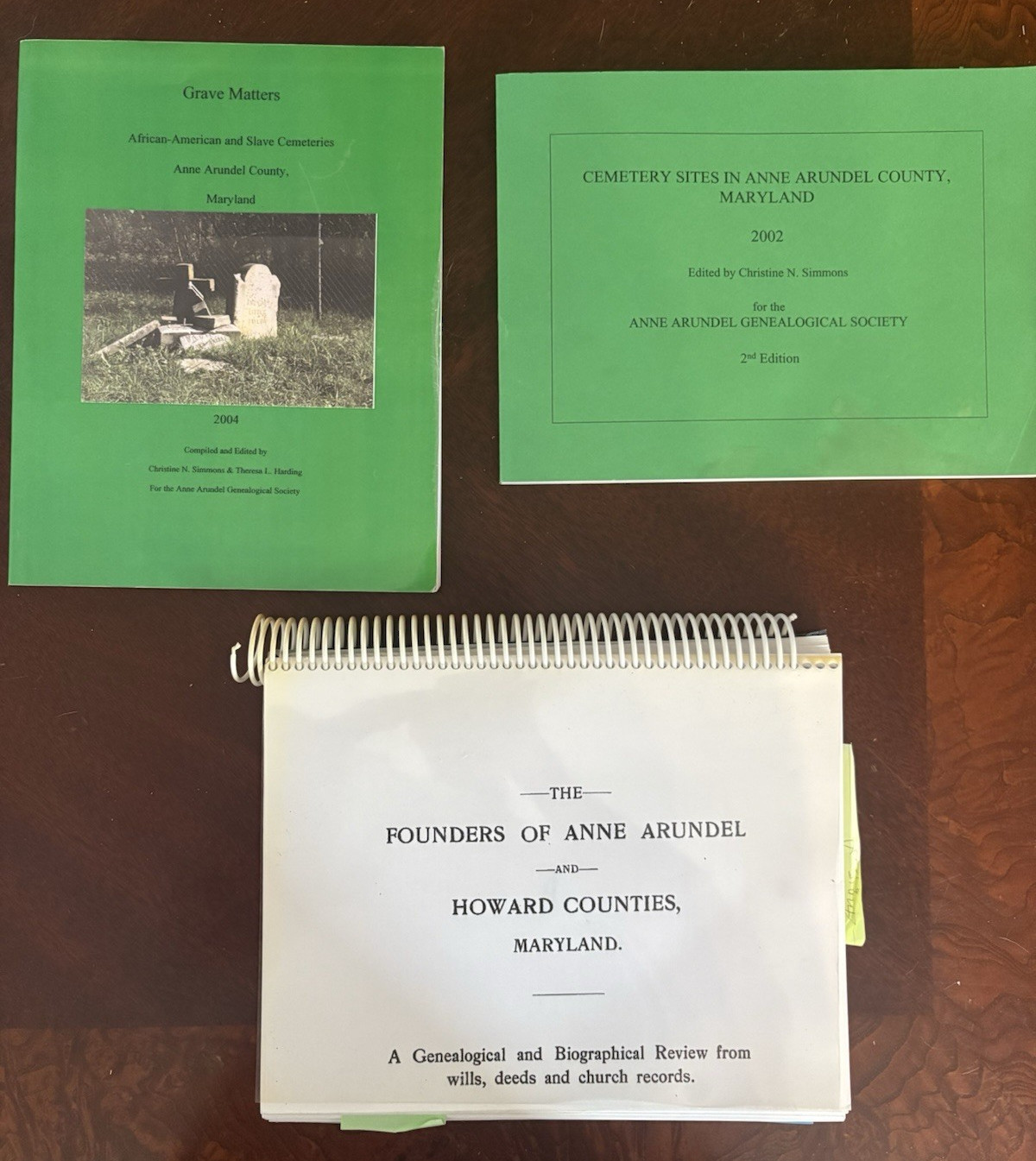 Anne Arundel County Maryland Genealogy Books Lot of 3 - Grave Matters, Cemetary