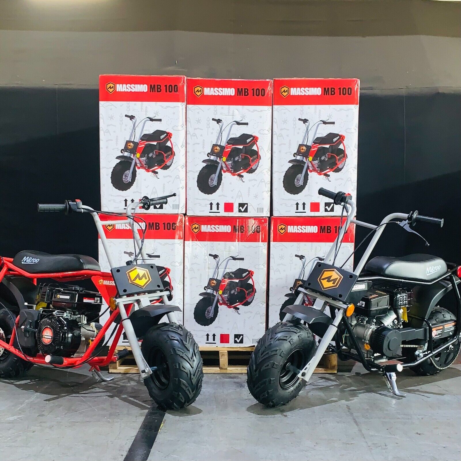Liquidation Wholesale Pallets Massimo MB100 Mini Motorcycle Pocket Bike-6 Units