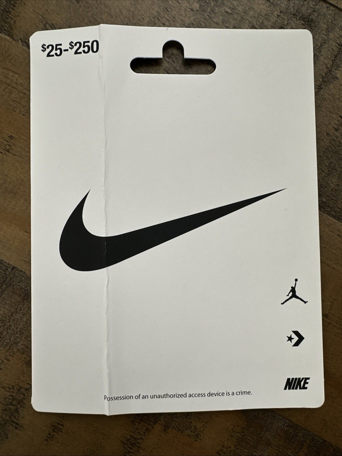 Nike Gift Card $100 Physical Card New Free Shipping In US