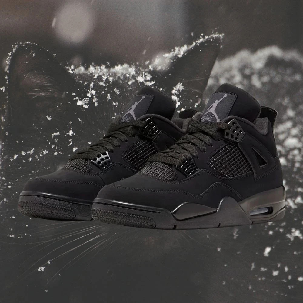 MEN Jordan 4 "Black Cat" (2025) FV5029-010 - All Size US (7-12)