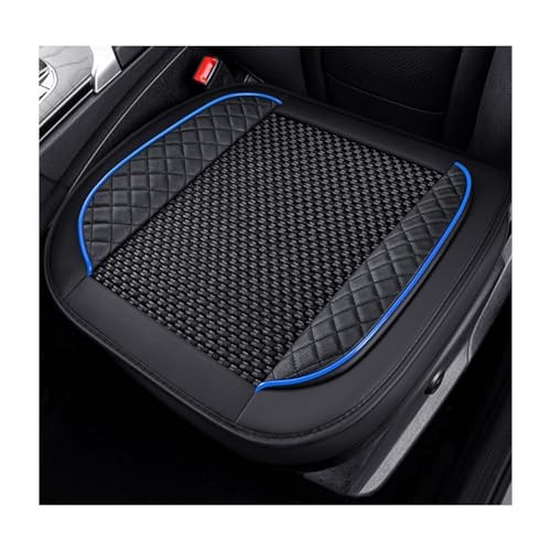 Leather Car Seat Cover, 24.4" × 21.7" Front Bottom Seat Cushion Black & Blue