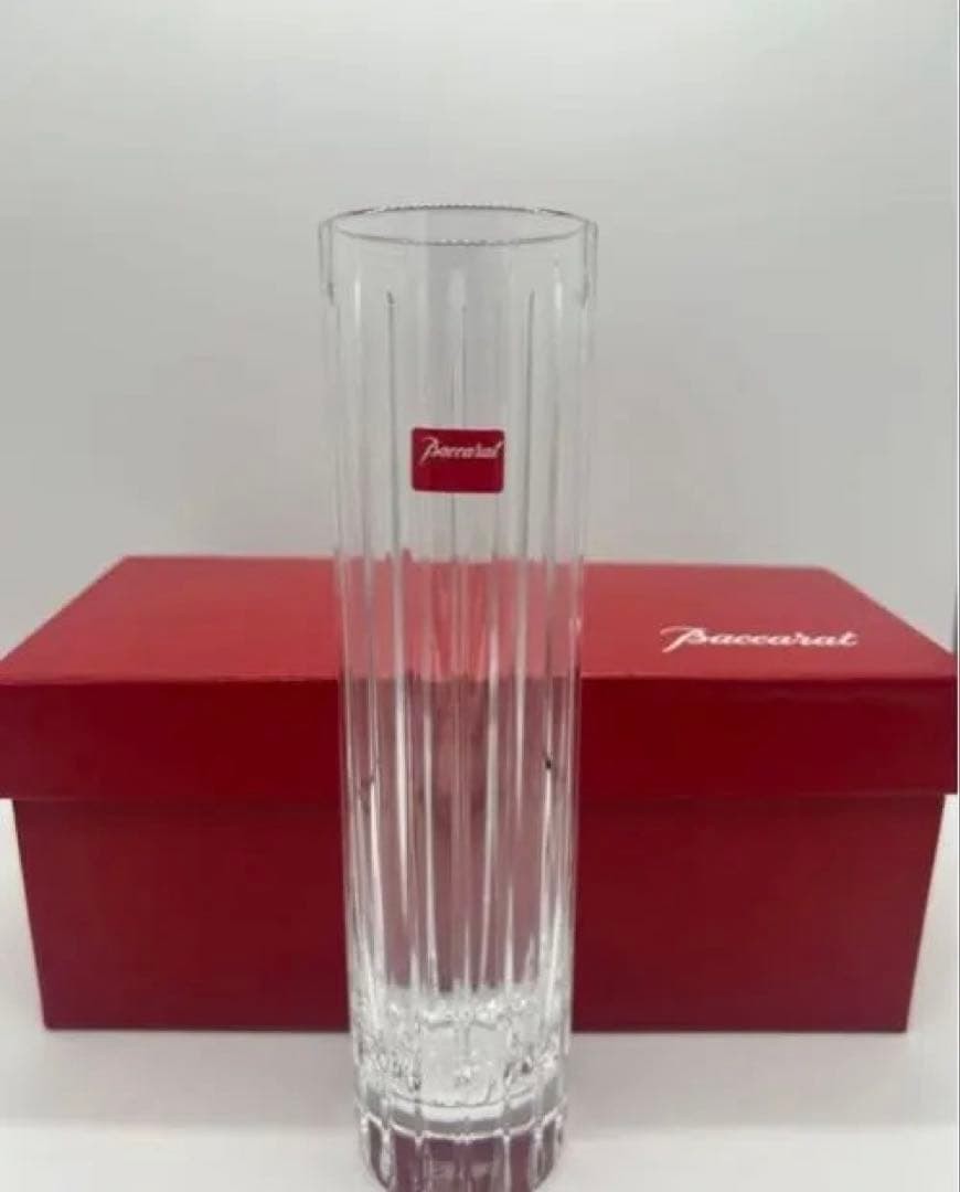 Baccarat Harmony Flower Vase Single Flower Vase Straight Type Unused