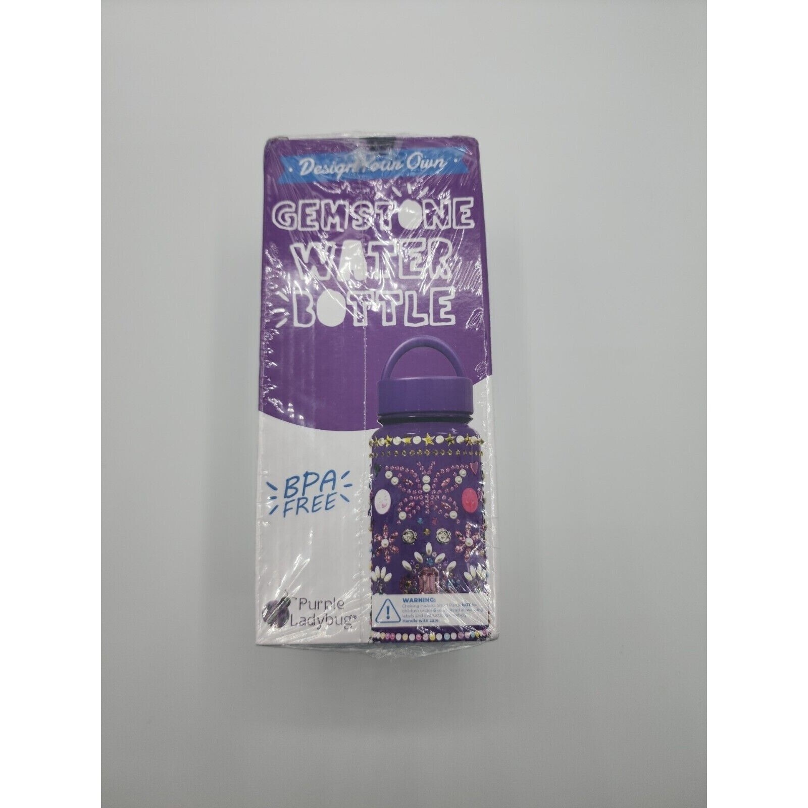 Purple Ladybug Gemstone Water Bottle DIY Craft Kit 20oz BPA Free Paracord