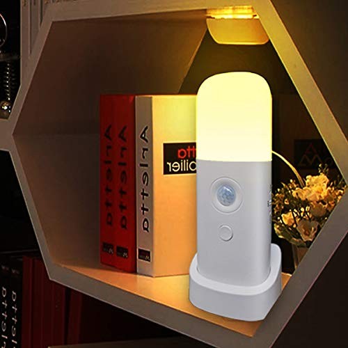 Motion Sensor Night Light, Dimmable Night Lights with 5 One Pack White