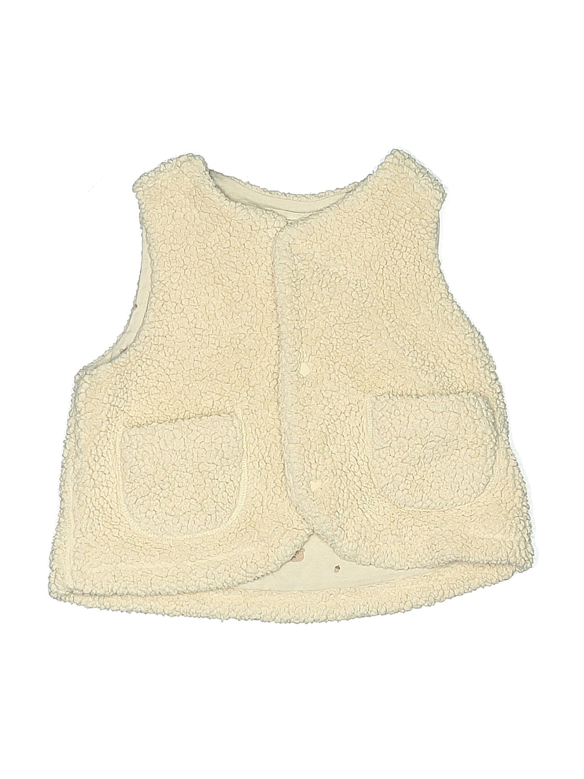Uniqlo Girls Ivory Sweater Vest 12-18 Months