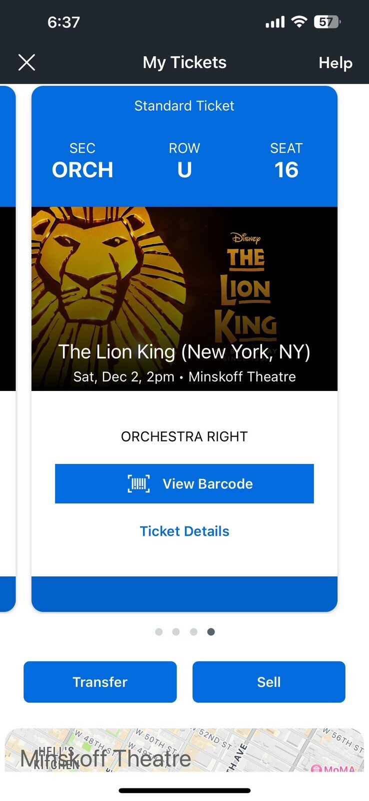 Lion King - 2 Tickets New York NY