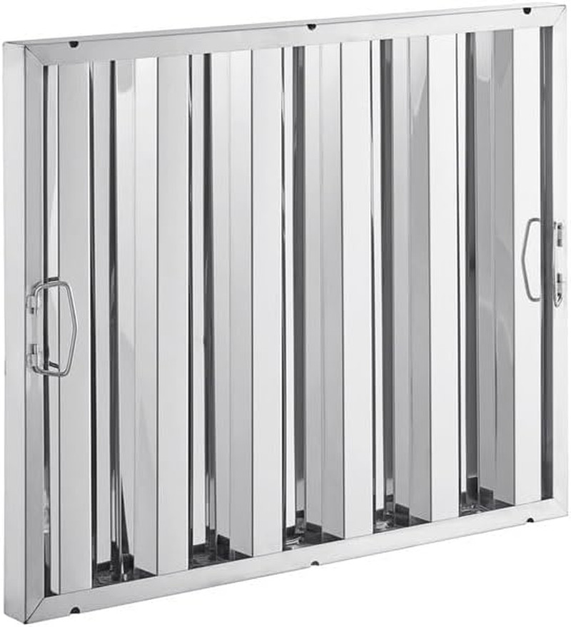 25" X 20" Stainless Steel Commercial Hood Filter – Dishwasher Safe, Welded Baffl