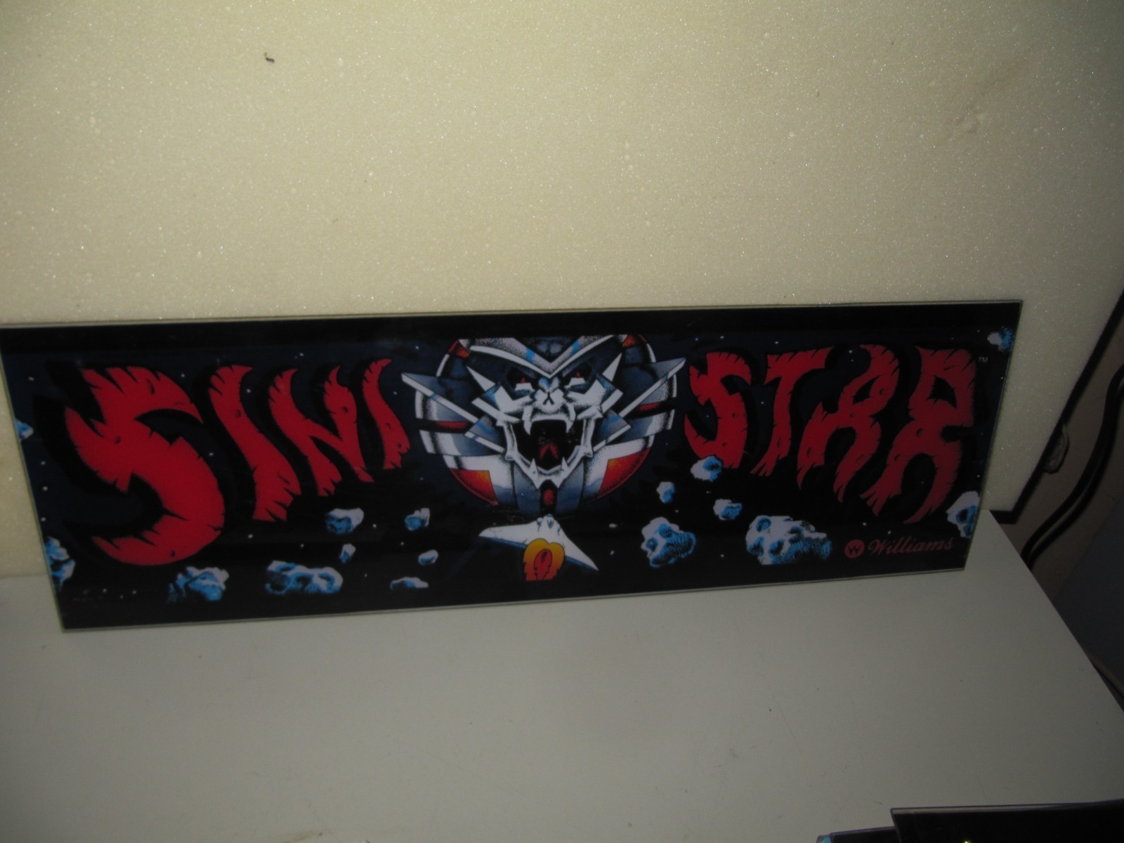original SINS STAR  (Williams) Arcade Marquee